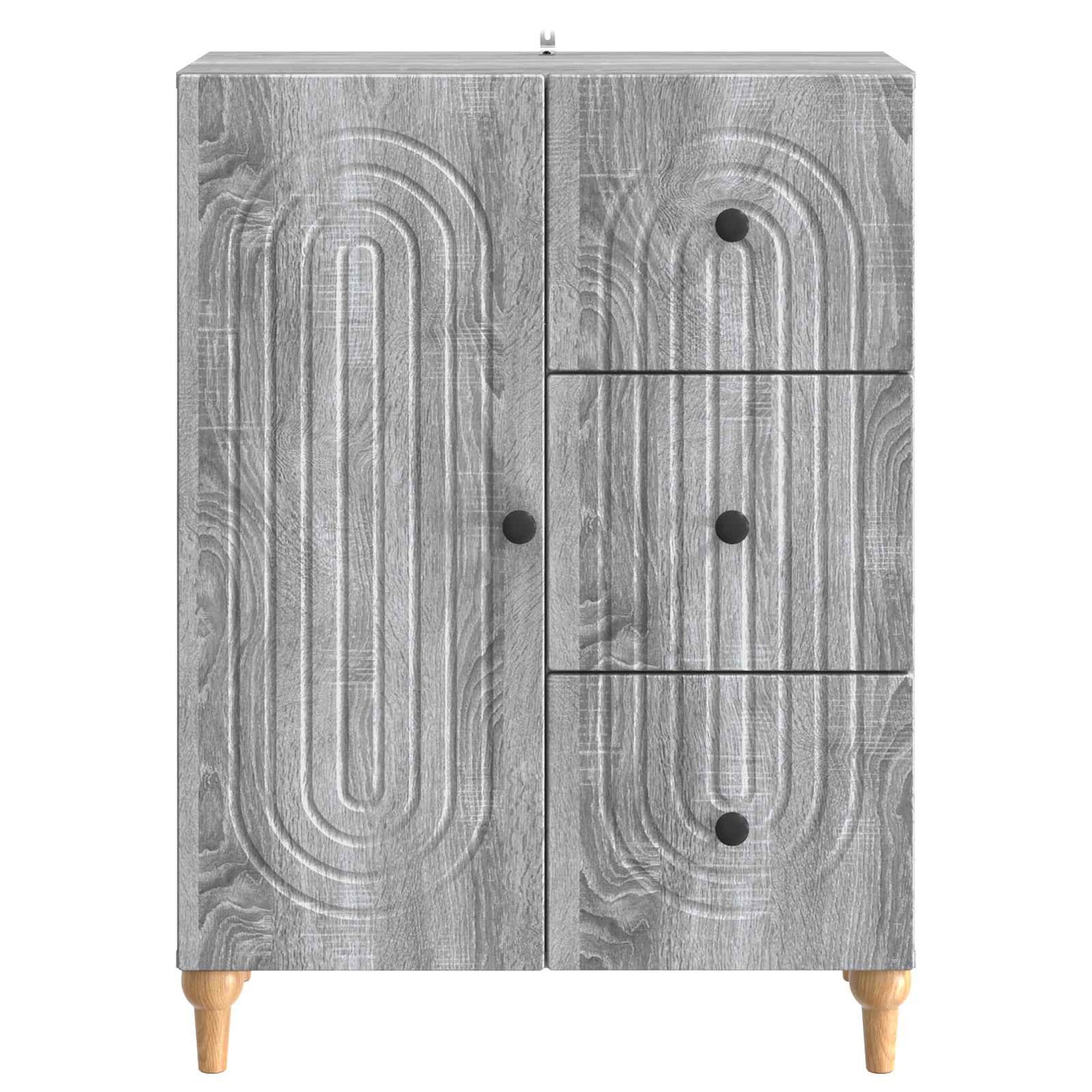 vidaXL Sideboard Grey Sonoma 66 x 34.5 x 90 cm Engineered Wood