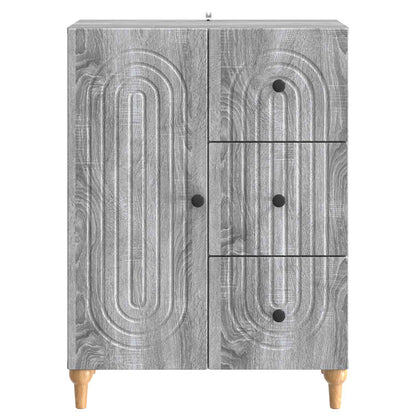 vidaXL Sideboard Grey Sonoma 66 x 34.5 x 90 cm Engineered Wood