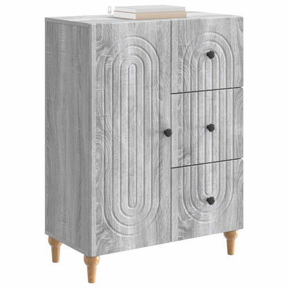 vidaXL Sideboard Grey Sonoma 66 x 34.5 x 90 cm Engineered Wood