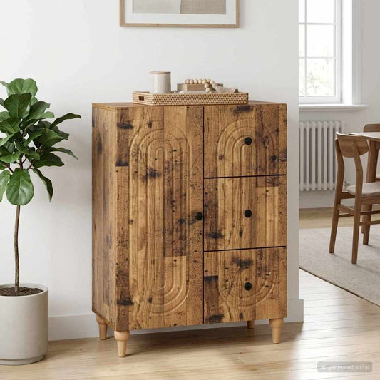 vidaXL Sideboard Old Wood 66 x 34.5 x 90 cm Engineered Wood