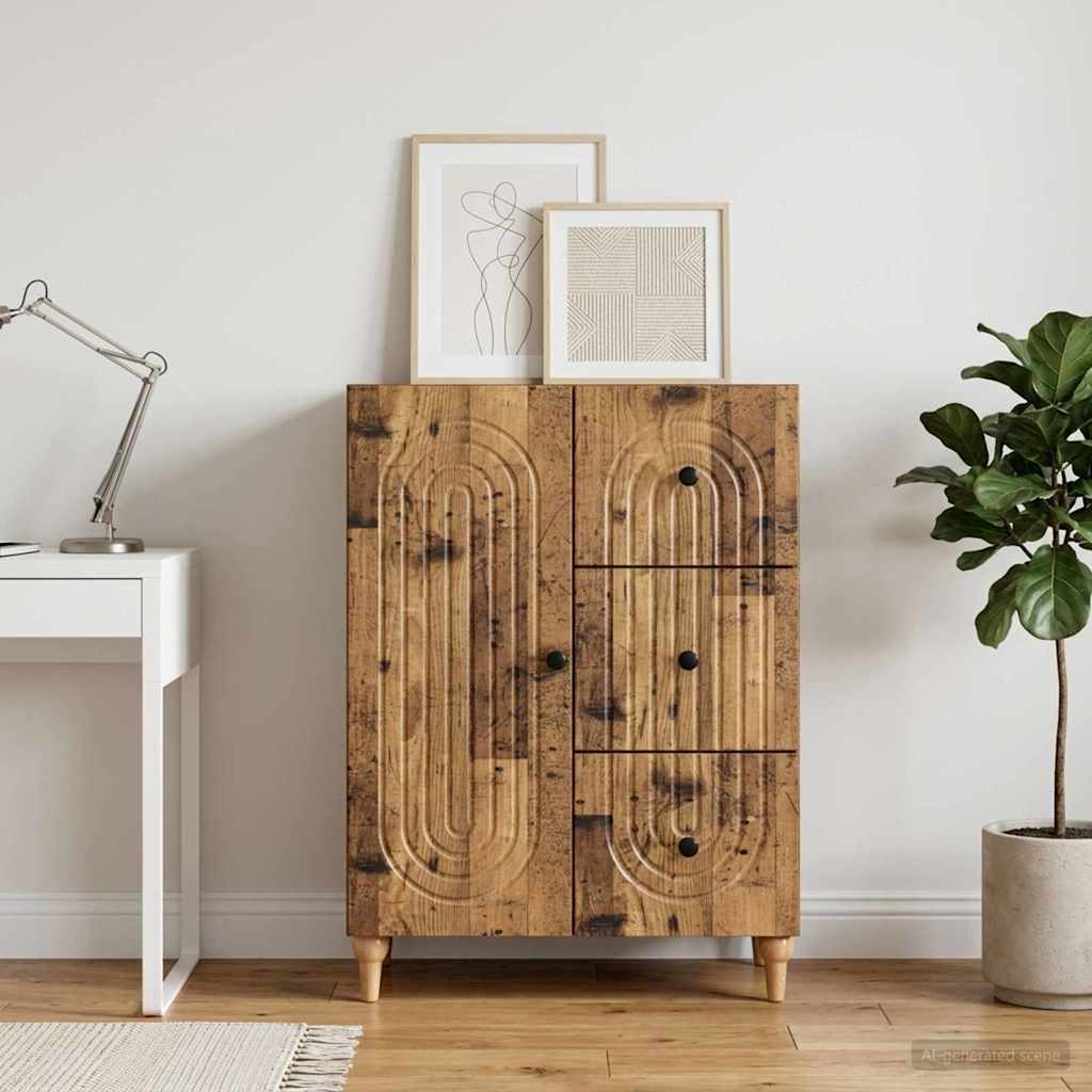vidaXL Sideboard Old Wood 66 x 34.5 x 90 cm Engineered Wood
