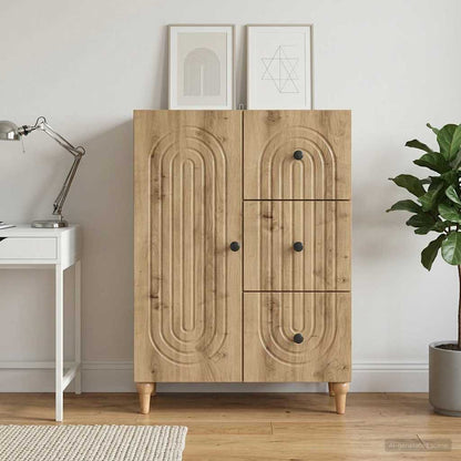 vidaXL Sideboard Artisan Oak 66 x 34.5 x 90 cm Engineered Wood