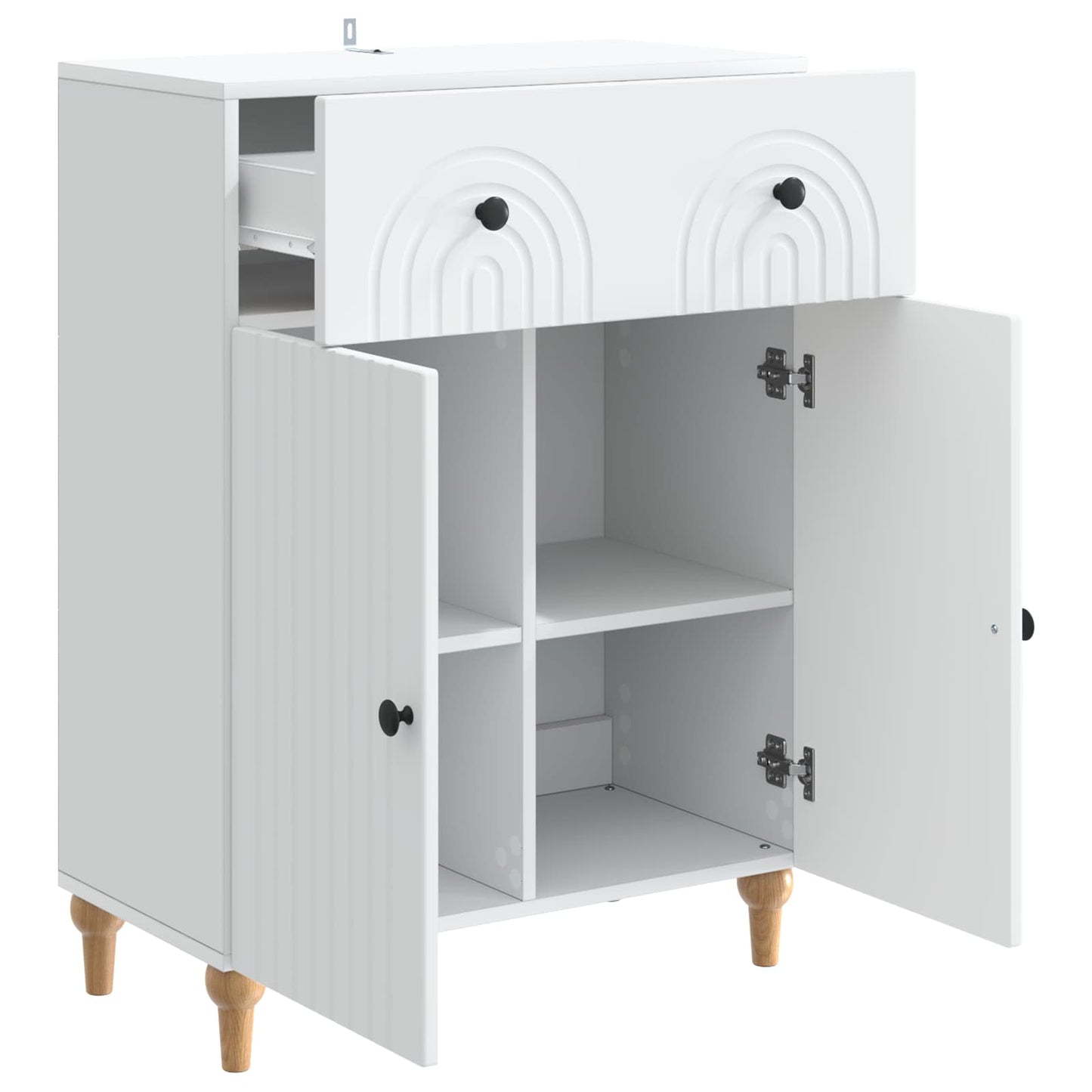 vidaXL Sideboard with Drawer White 66 x 34.5 x 90 cm Engineered Wood