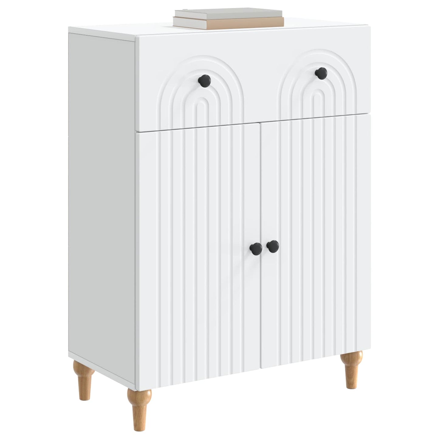 vidaXL Sideboard with Drawer White 66 x 34.5 x 90 cm Engineered Wood