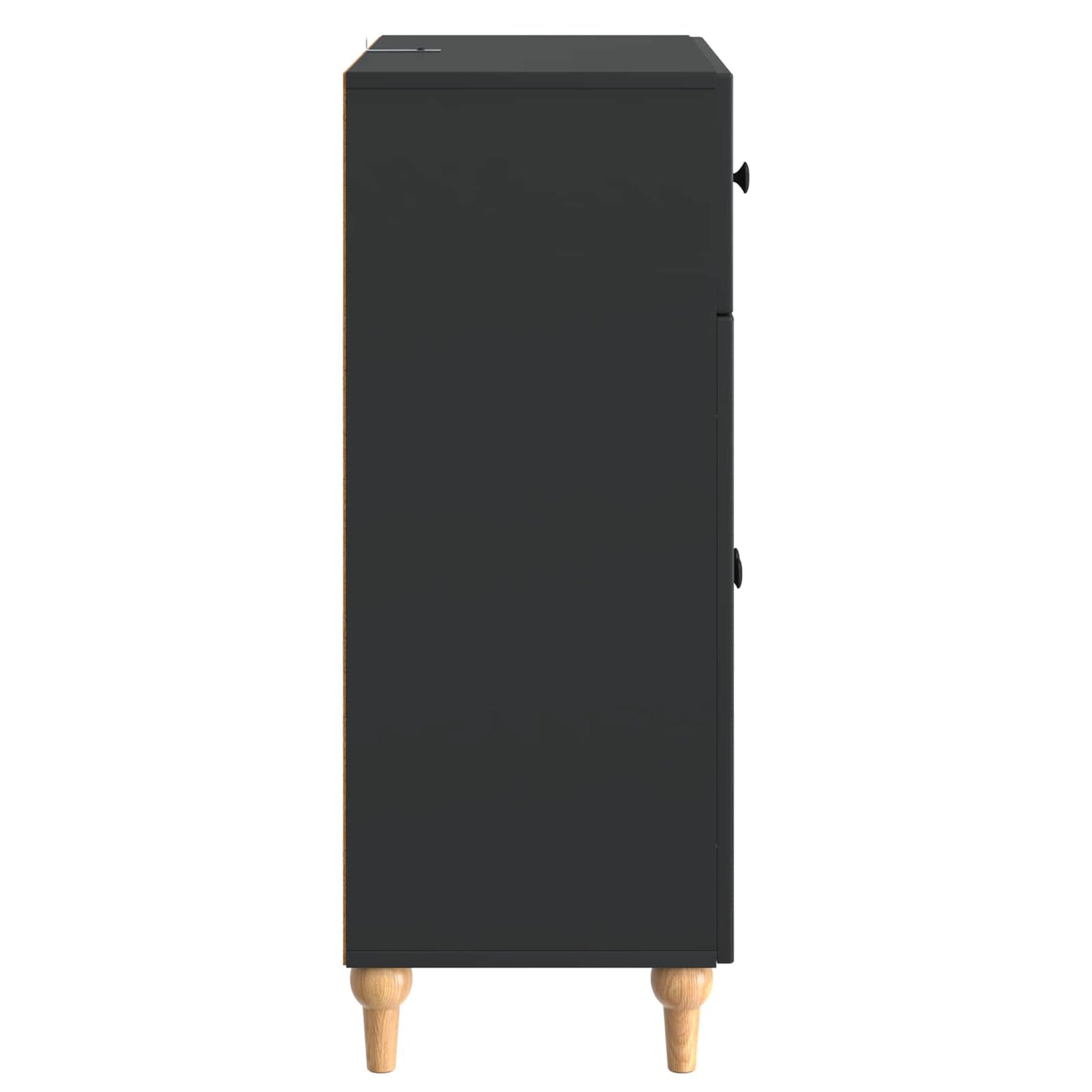 vidaXL Sideboard with Drawer Black 66 x 34.5 x 90 cm Engineered Wood