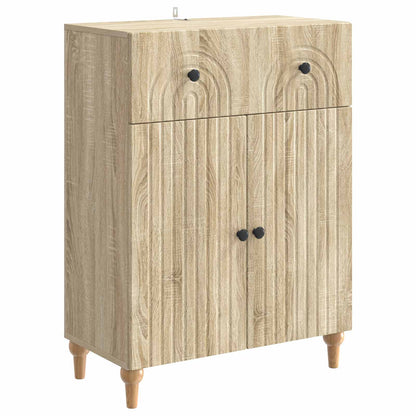vidaXL Sideboard Sonoma Oak 66 x 34.5 x 90 cm Engineered Wood
