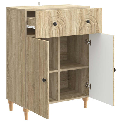 vidaXL Sideboard Sonoma Oak 66 x 34.5 x 90 cm Engineered Wood