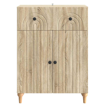vidaXL Sideboard Sonoma Oak 66 x 34.5 x 90 cm Engineered Wood