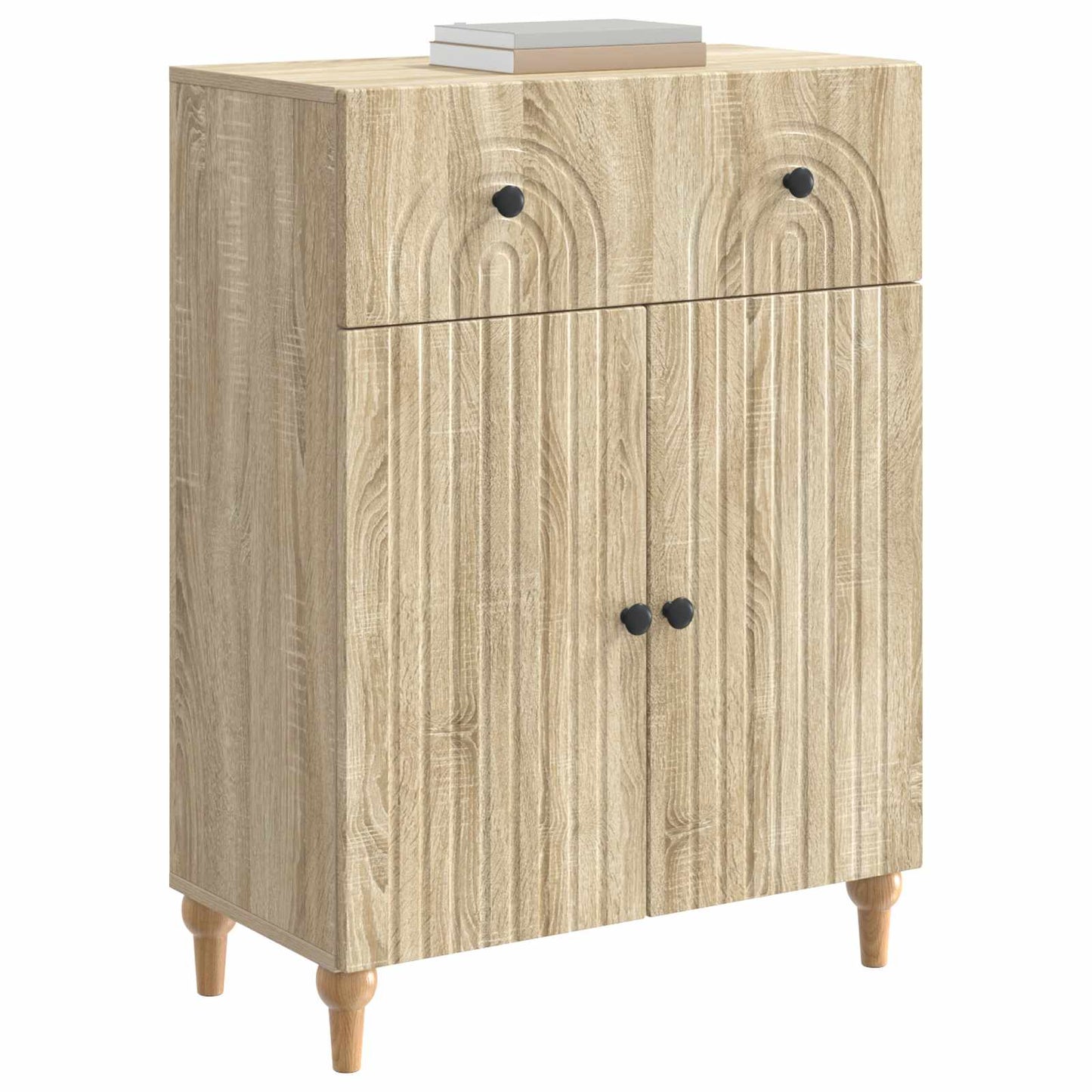vidaXL Sideboard Sonoma Oak 66 x 34.5 x 90 cm Engineered Wood