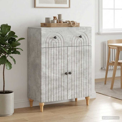 vidaXL Sideboard Concrete Grey 66 x 34.5 x 90 cm Engineered Wood