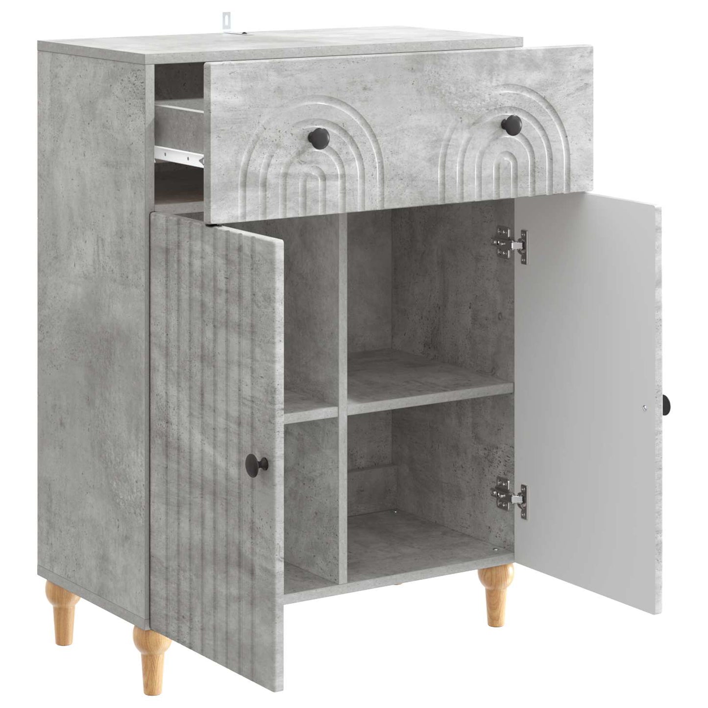 vidaXL Sideboard Concrete Grey 66 x 34.5 x 90 cm Engineered Wood