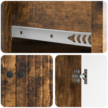 vidaXL Sideboard Smoked Oak 66 x 34.5 x 90 cm Engineered Wood