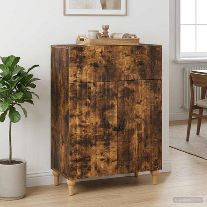 vidaXL Sideboard Smoked Oak 66 x 34.5 x 90 cm Engineered Wood