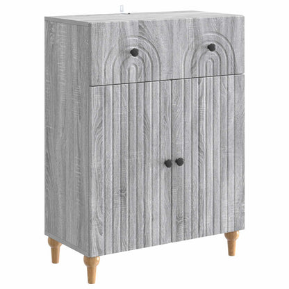 vidaXL Sideboard Grey Sonoma 66 x 34.5 x 90 cm Engineered Wood