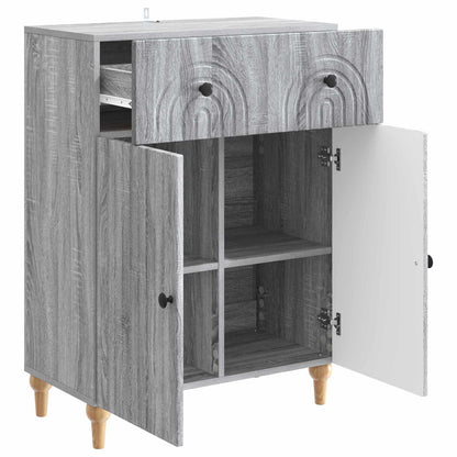 vidaXL Sideboard Grey Sonoma 66 x 34.5 x 90 cm Engineered Wood