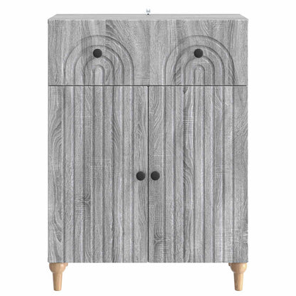 vidaXL Sideboard Grey Sonoma 66 x 34.5 x 90 cm Engineered Wood