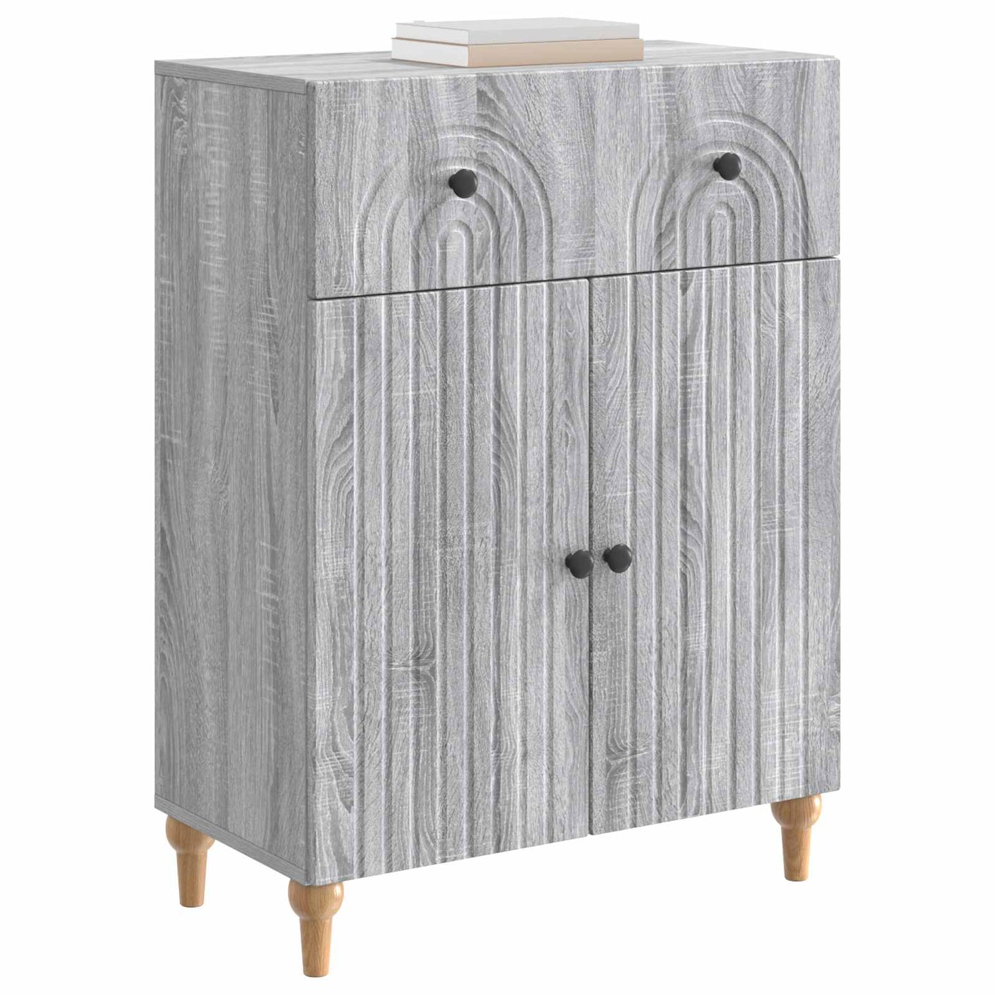 vidaXL Sideboard Grey Sonoma 66 x 34.5 x 90 cm Engineered Wood