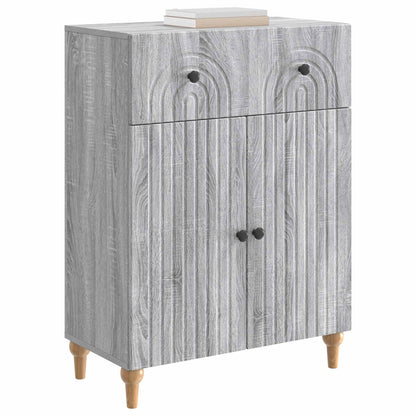 vidaXL Sideboard Grey Sonoma 66 x 34.5 x 90 cm Engineered Wood