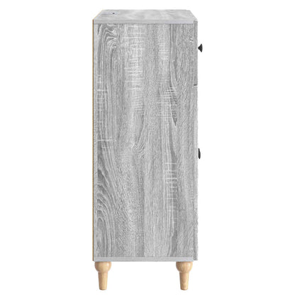 vidaXL Sideboard Grey Sonoma 66 x 34.5 x 90 cm Engineered Wood
