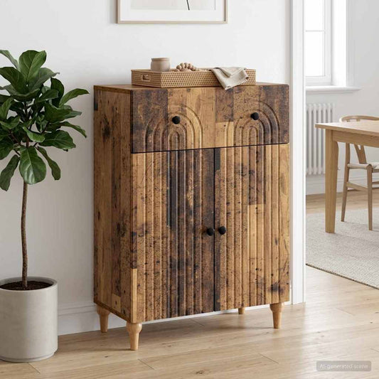 vidaXL Sideboard Old Wood 66 x 34.5 x 90 cm Engineered Wood