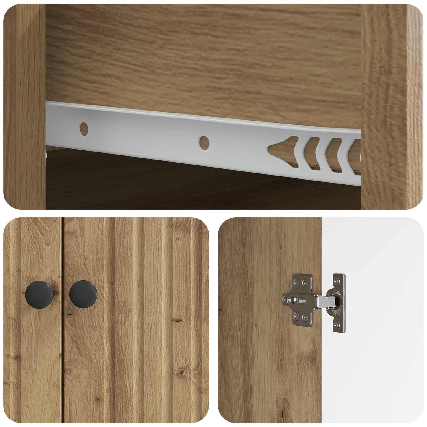 vidaXL Sideboard Artisan Oak 66 x 34.5 x 90 cm Engineered Wood