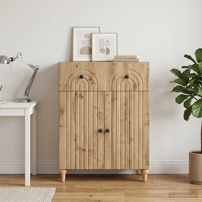 vidaXL Sideboard Artisan Oak 66 x 34.5 x 90 cm Engineered Wood