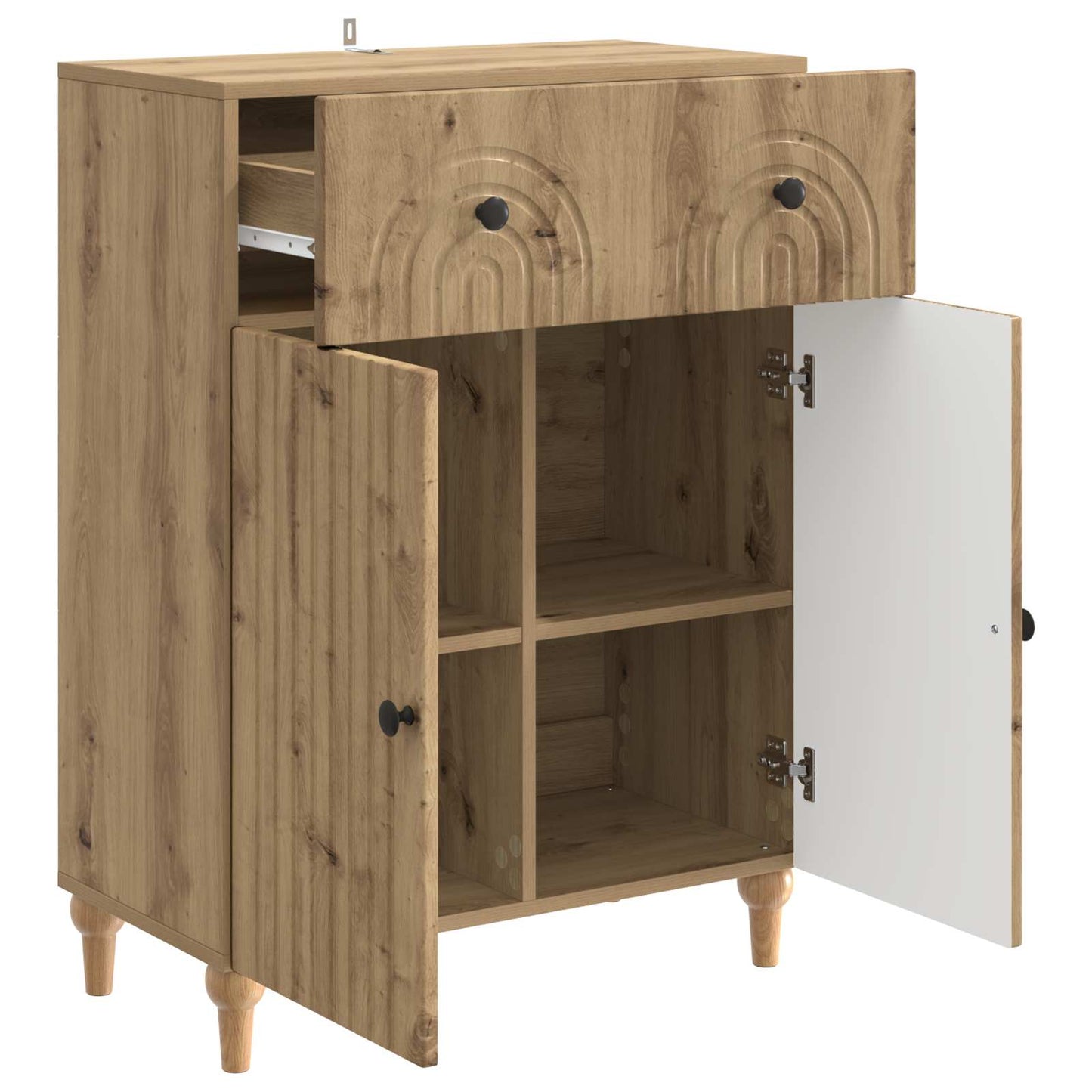 vidaXL Sideboard Artisan Oak 66 x 34.5 x 90 cm Engineered Wood