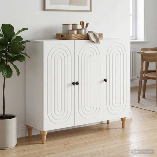 vidaXL Sideboard White 89 x 34.5 x 80 cm Engineered Wood
