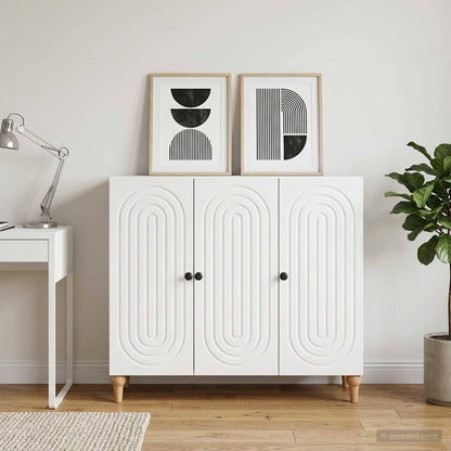 vidaXL Sideboard White 89 x 34.5 x 80 cm Engineered Wood