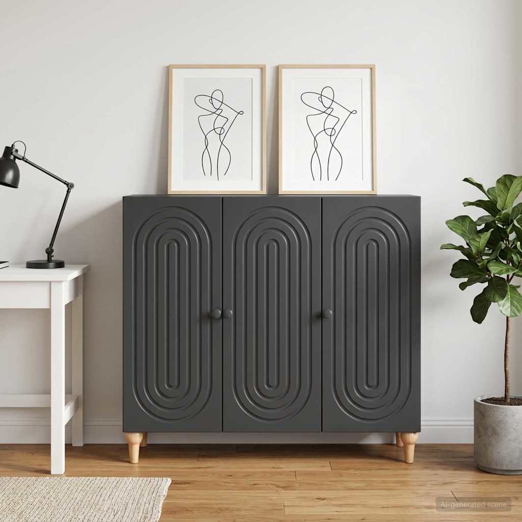 vidaXL Sideboard Black 89 x 34.5 x 80 cm Engineered Wood