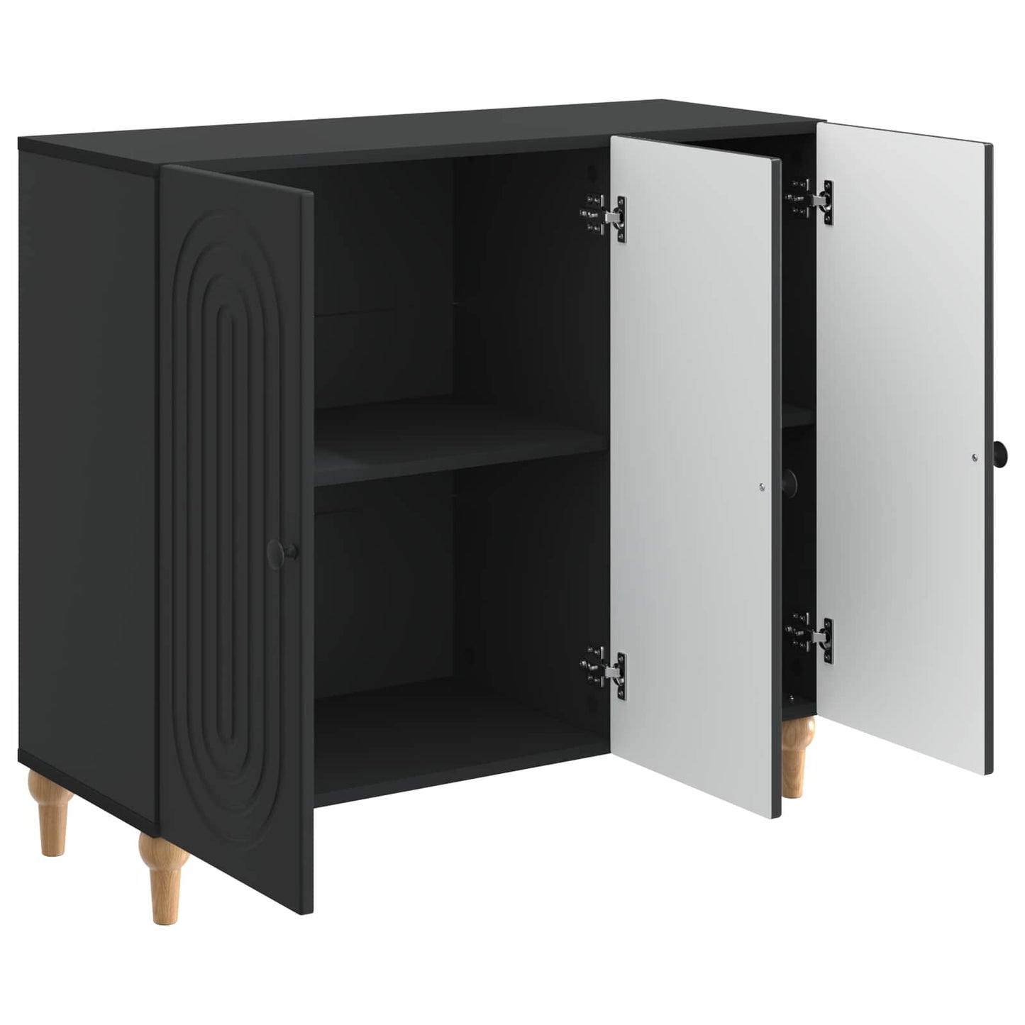 vidaXL Sideboard Black 89 x 34.5 x 80 cm Engineered Wood