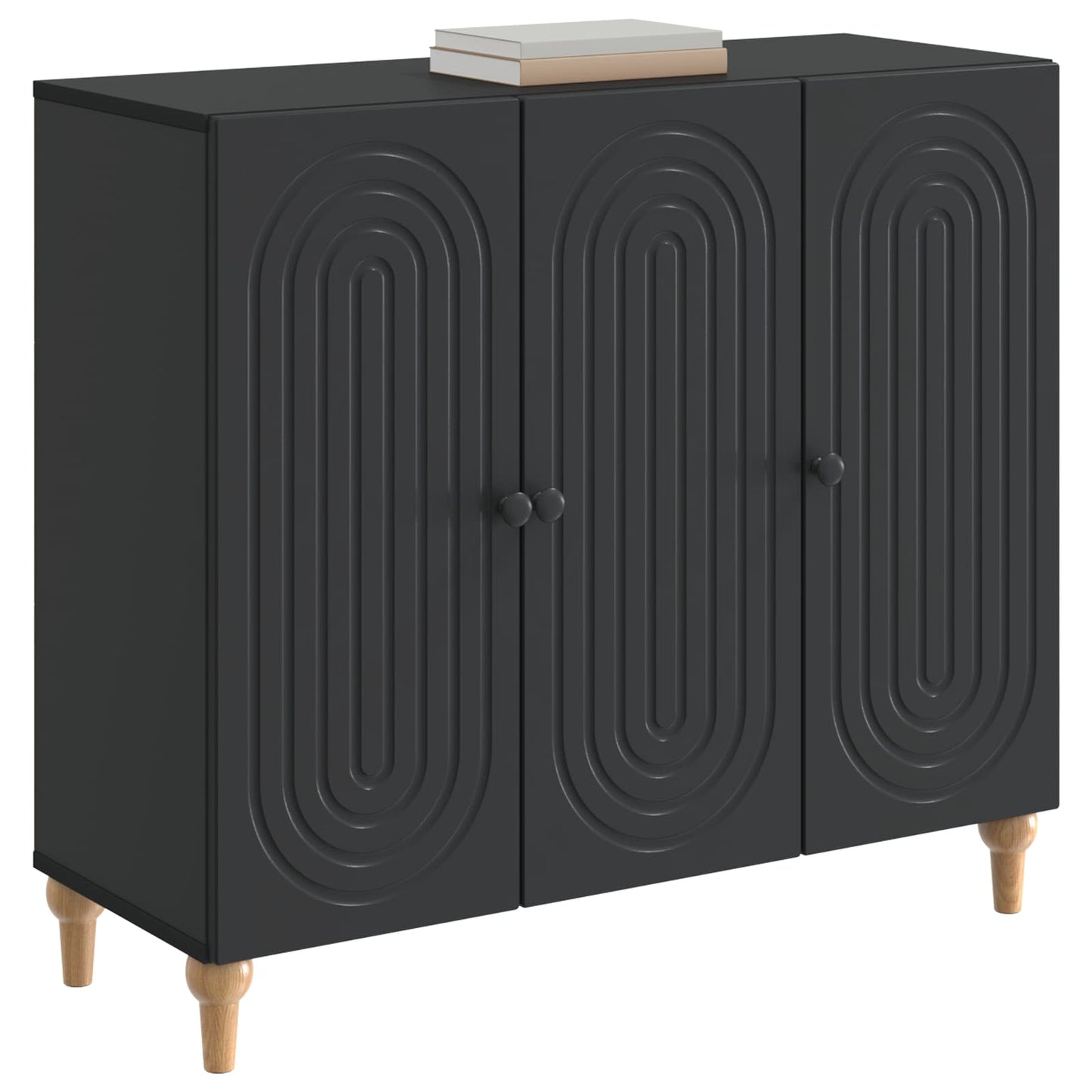 vidaXL Sideboard Black 89 x 34.5 x 80 cm Engineered Wood