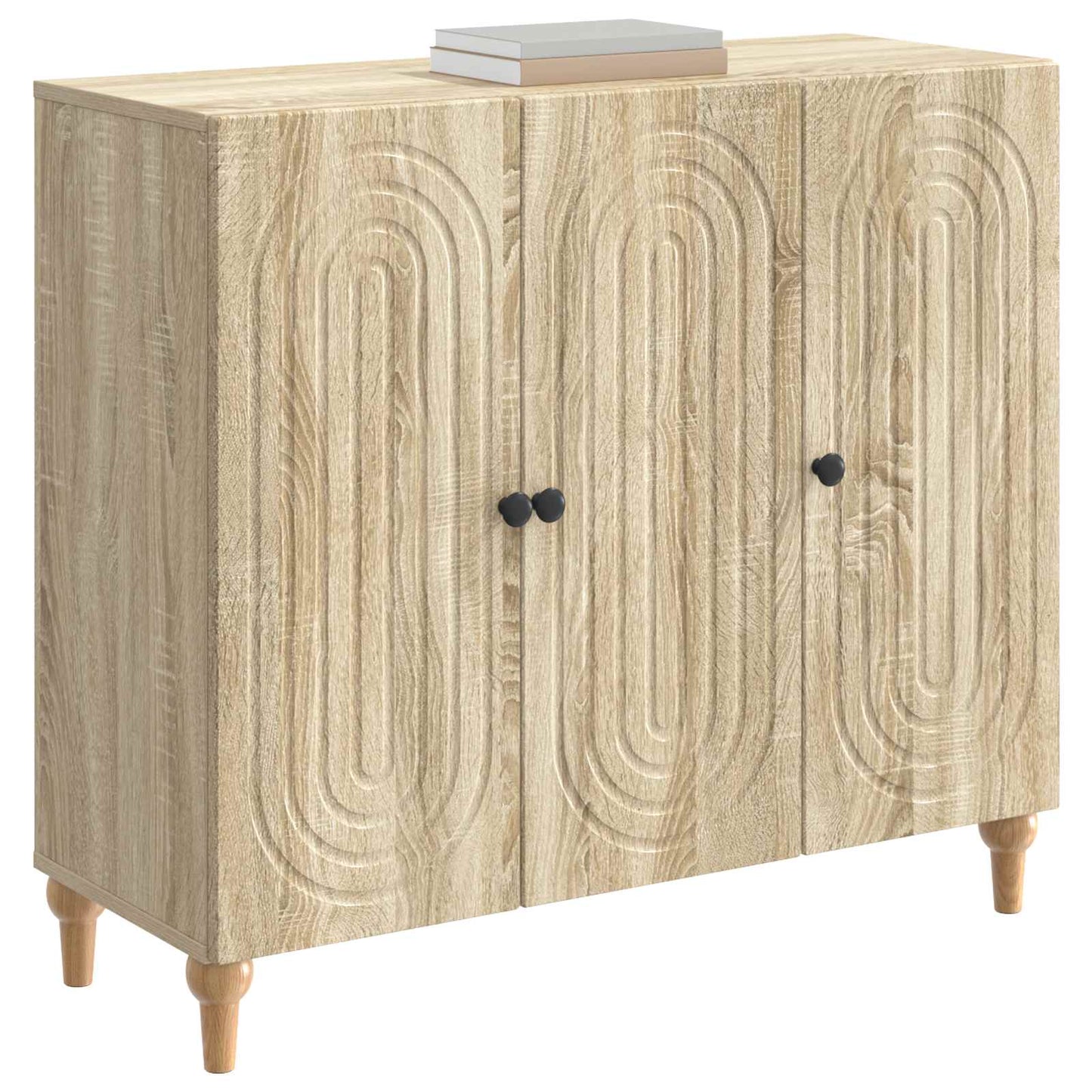 vidaXL Sideboard Sonoma Oak 89 x 34.5 x 80 cm Engineered Wood