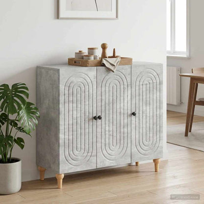 vidaXL Sideboard Concrete Grey 89 x 34.5 x 80 cm Engineered Wood