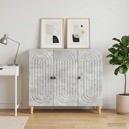 vidaXL Sideboard Concrete Grey 89 x 34.5 x 80 cm Engineered Wood