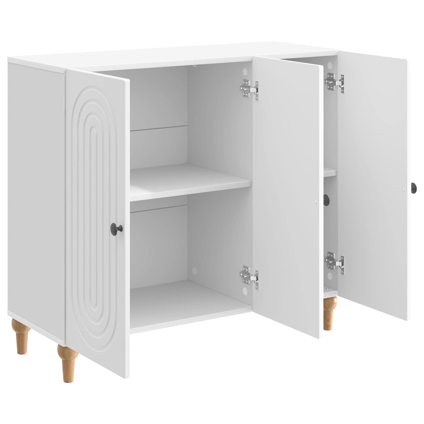 vidaXL Sideboard High Gloss White 89 x 34.5 x 80 cm Engineered Wood