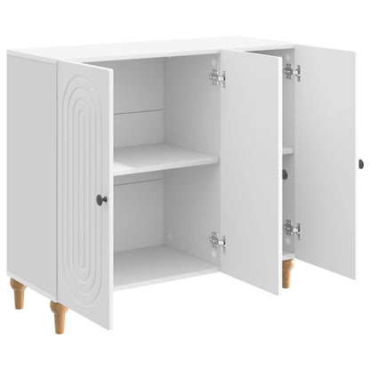 vidaXL Sideboard High Gloss White 89 x 34.5 x 80 cm Engineered Wood
