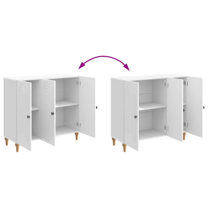 vidaXL Sideboard High Gloss White 89 x 34.5 x 80 cm Engineered Wood
