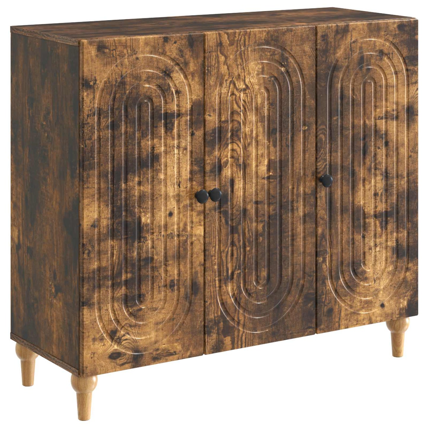 vidaXL Sideboard Smoked Oak 89 x 34.5 x 80 cm Engineered Wood