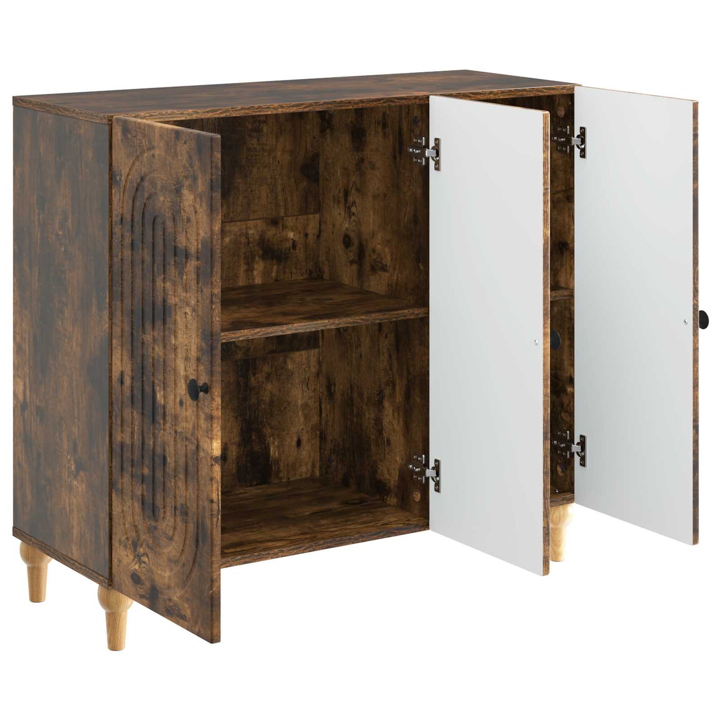 vidaXL Sideboard Smoked Oak 89 x 34.5 x 80 cm Engineered Wood