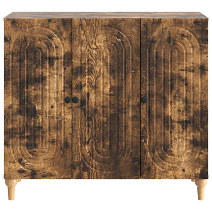 vidaXL Sideboard Smoked Oak 89 x 34.5 x 80 cm Engineered Wood