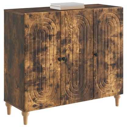 vidaXL Sideboard Smoked Oak 89 x 34.5 x 80 cm Engineered Wood