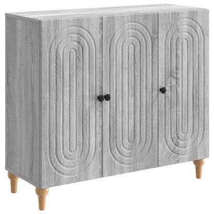 vidaXL Sideboard Grey Sonoma 90 x 34.5 x 80 cm Engineered Wood