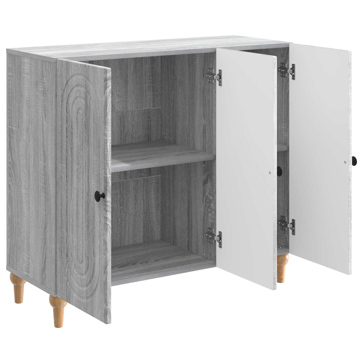 vidaXL Sideboard Grey Sonoma 89 x 34.5 x 80 cm Engineered Wood