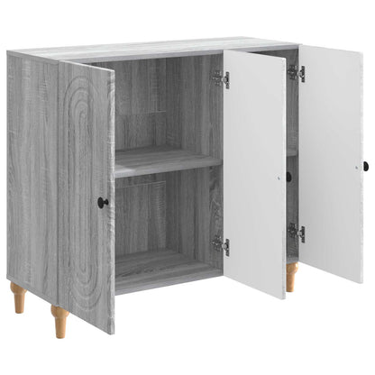 vidaXL Sideboard Grey Sonoma 89 x 34.5 x 80 cm Engineered Wood