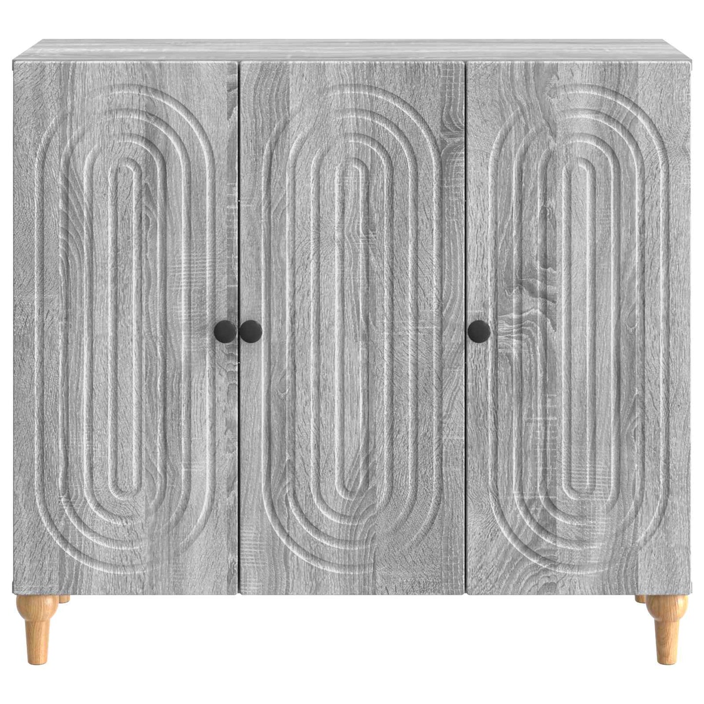 vidaXL Sideboard Grey Sonoma 89 x 34.5 x 80 cm Engineered Wood