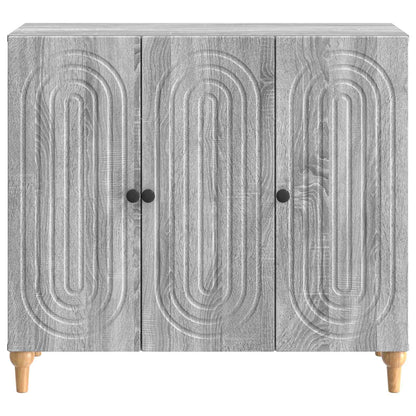 vidaXL Sideboard Grey Sonoma 89 x 34.5 x 80 cm Engineered Wood