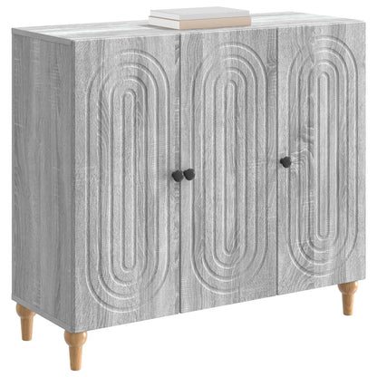 vidaXL Sideboard Grey Sonoma 89 x 34.5 x 80 cm Engineered Wood