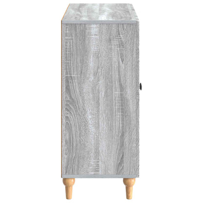 vidaXL Sideboard Grey Sonoma 89 x 34.5 x 80 cm Engineered Wood