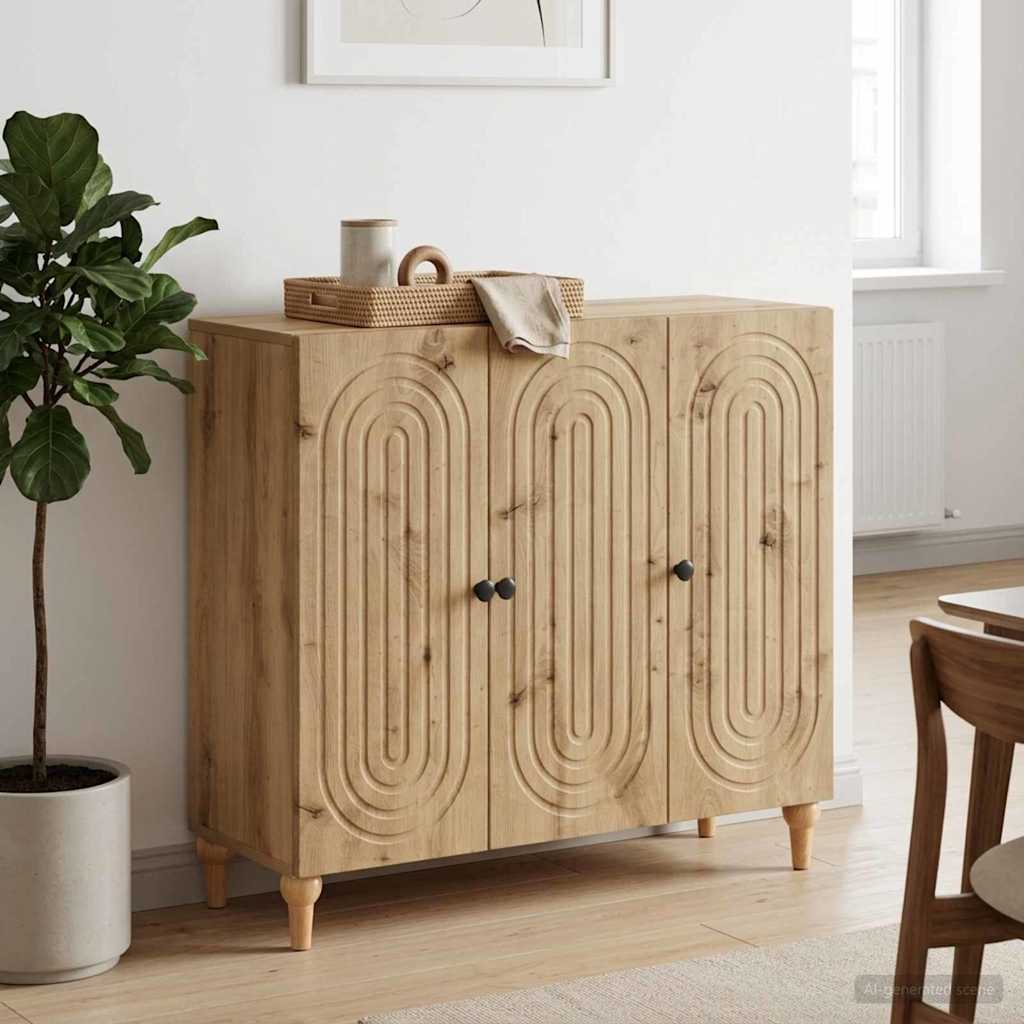 vidaXL Sideboard Artisan Oak 89 x 34.5 x 80 cm Engineered Wood
